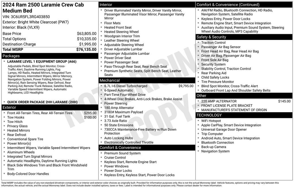 Used 2024 RAM 2500 Laramie image 58
