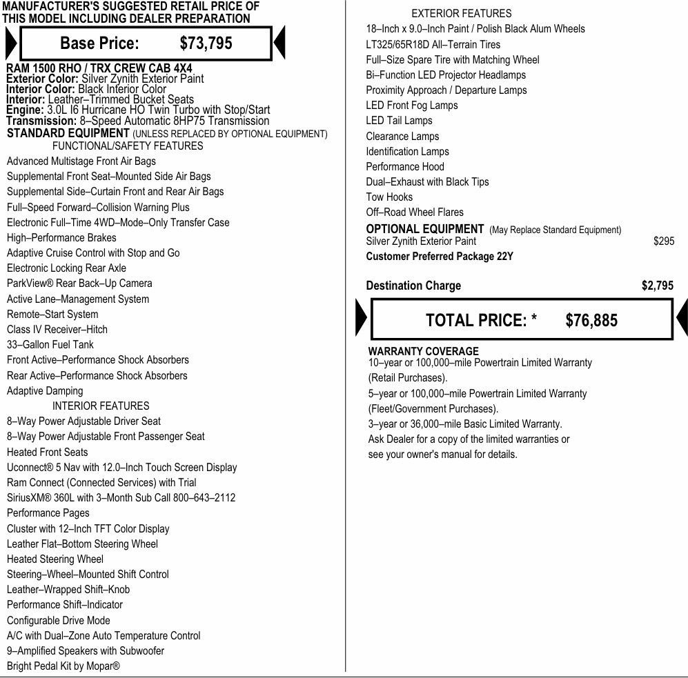 New 2026 RAM 1500 RHO AWD/4WD image 2