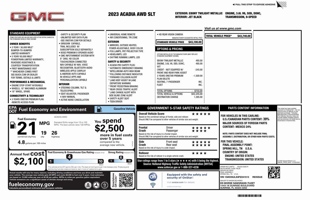 Used 2023 GMC Acadia SLT image 4