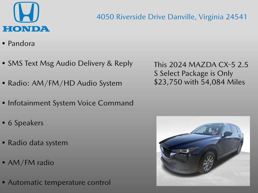 Used 2024 MAZDA CX-5 AWD 2.5 S w/ Select Package image 7