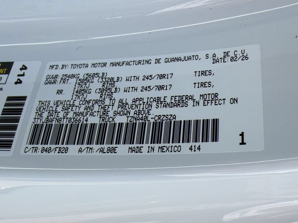 New 2026 Toyota Tacoma SR5 RWD image 31