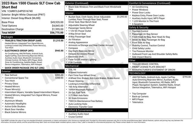 Used 2023 RAM 1500 Classic SLT w/ Trailer & Traction Group image 46