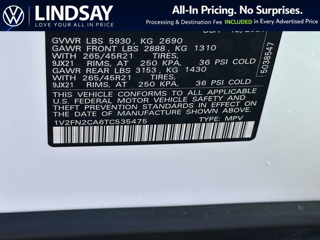 New 2026 Volkswagen Atlas SEL Premium R-Line image 23