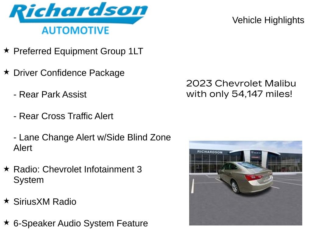 Used 2023 Chevrolet Malibu LT w/ Driver Confidence Package image 11