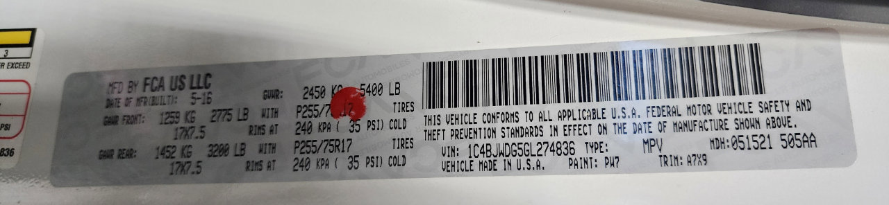 Used 2016 Jeep Wrangler Unlimited Sport w/ Quick Order Package 24S image 34