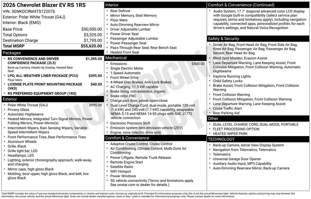 New 2026 Chevrolet Blazer EV RS FWD image 23