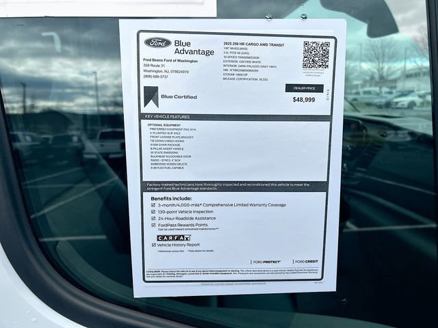 Certified 2025 Ford Transit 250 148 High Roof AWD image 31