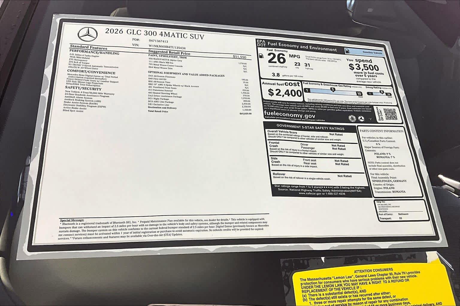 New 2026 Mercedes-Benz GLC 300 4MATIC image 18