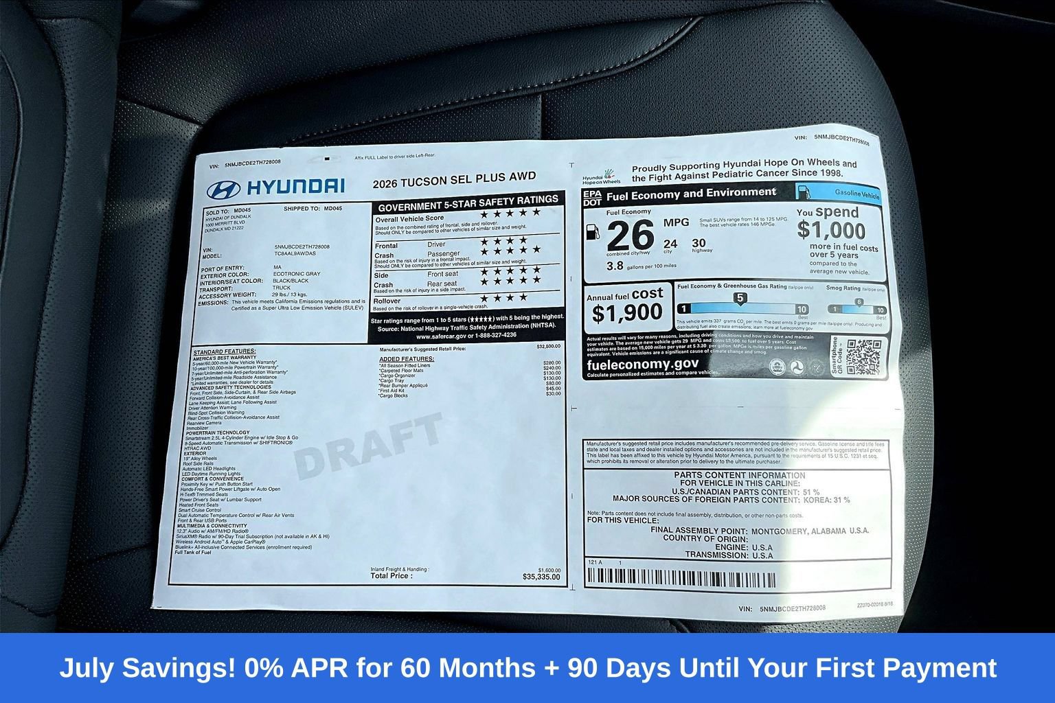 New 2026 Hyundai Tucson SEL Plus AWD/4WD image 17