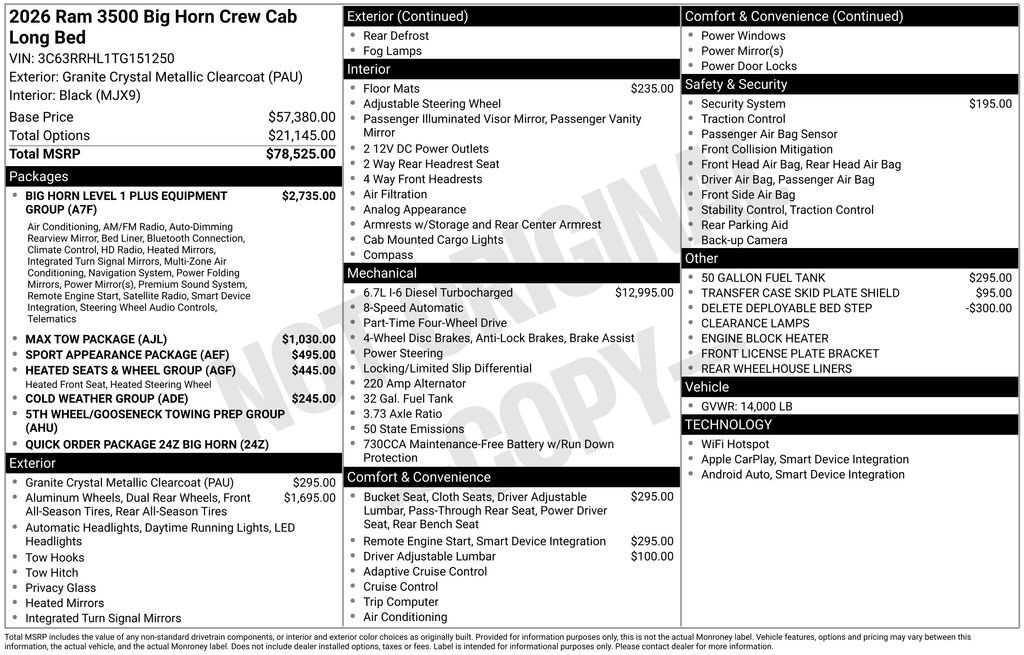 New 2026 RAM 3500 Big Horn image 29