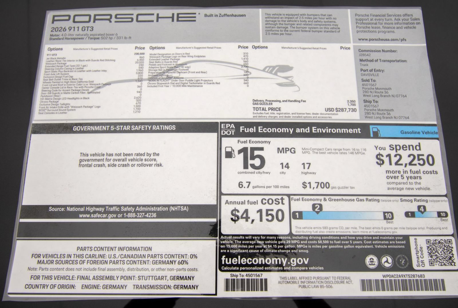 Used 2026 Porsche 911 GT3 RWD image 42