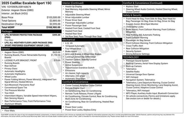 Certified 2025 Cadillac Escalade Sport AWD/4WD image 37