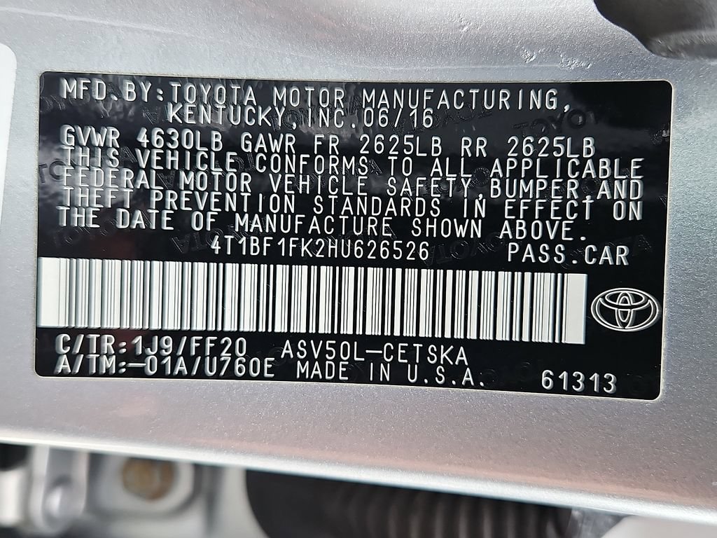 Used 2017 Toyota Camry SE w/ Moonroof Package FWD image 27