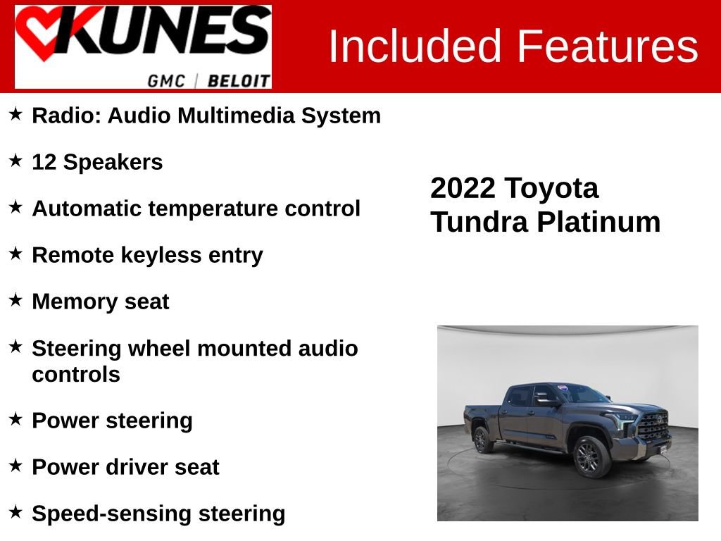 Used 2022 Toyota Tundra Platinum AWD/4WD image 2