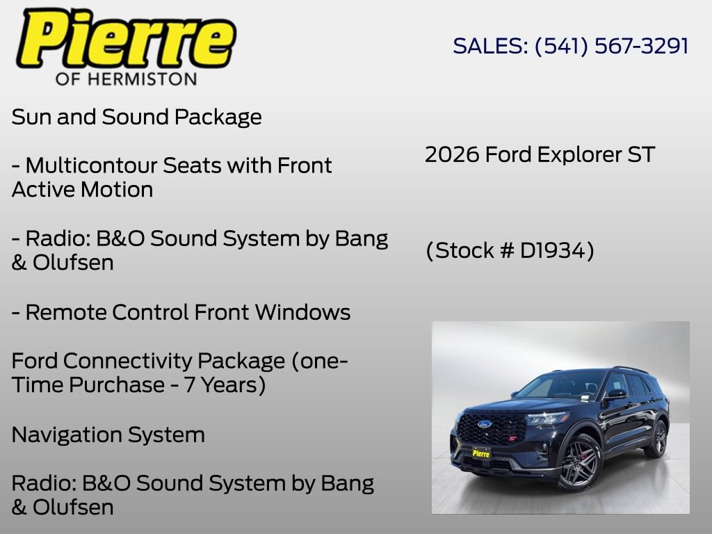 New 2026 Ford Explorer ST w/ Sun And Sound Package AWD/4WD image 12