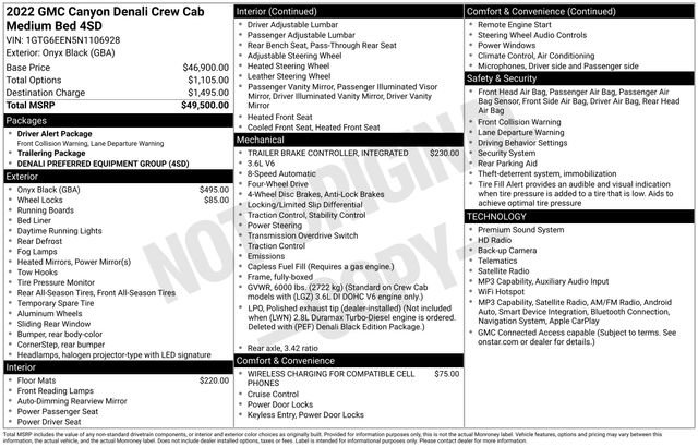 Used 2022 GMC Canyon Denali AWD/4WD image 37