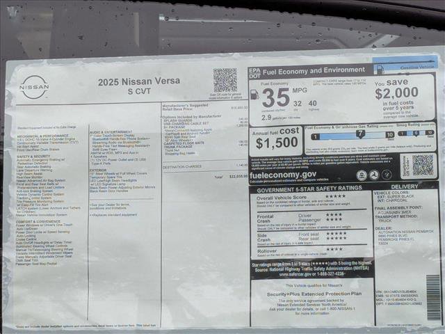 New 2025 Nissan Versa S w/ S Plus Package image 16
