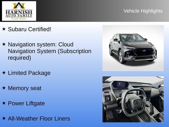 Certified 2024 Subaru Solterra w/ Limited Package AWD/4WD image 8