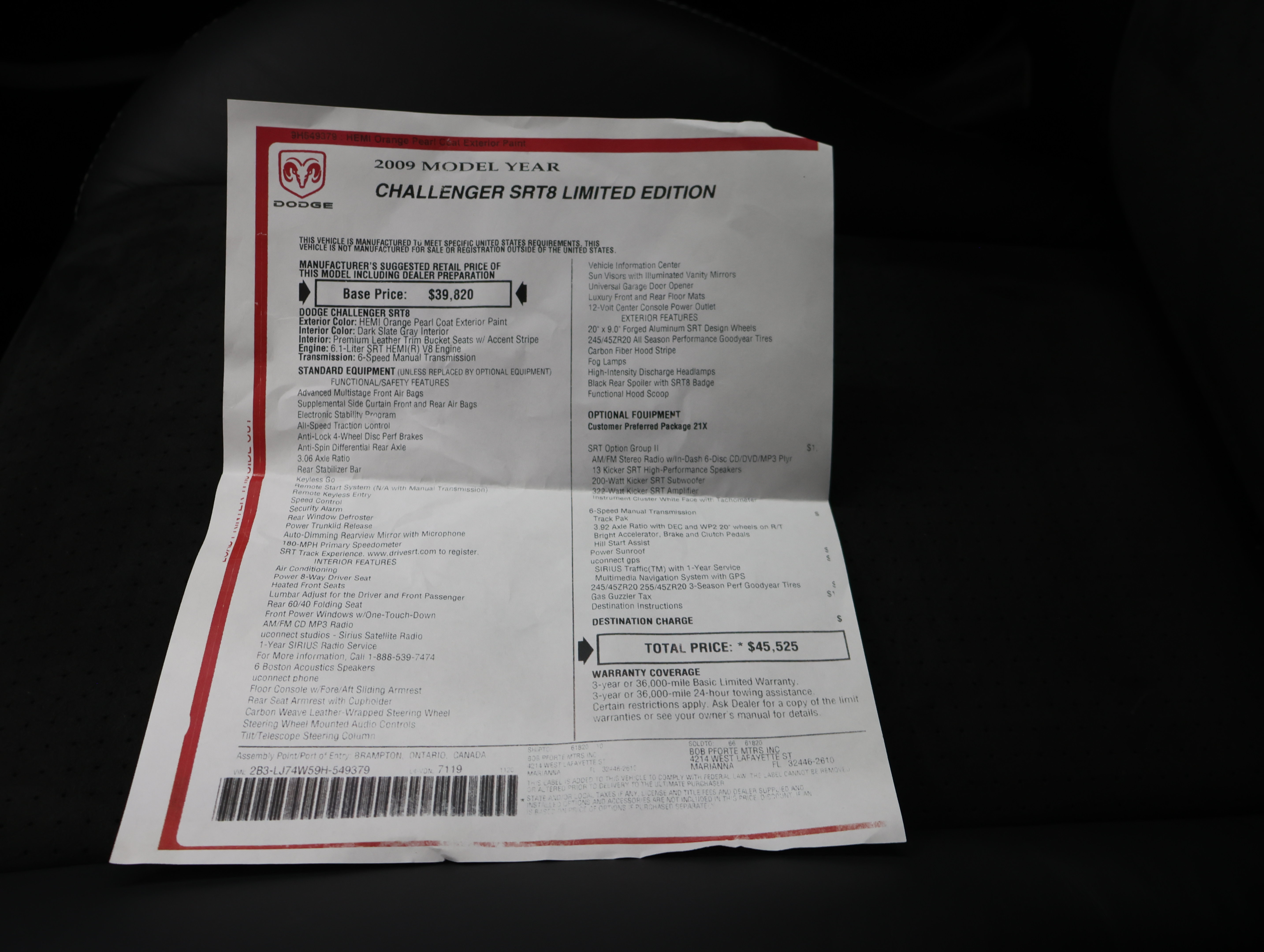 Used 2009 Dodge Challenger SRT8 w/ SRT Option Group II RWD image 45