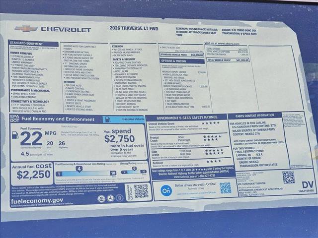 New 2026 Chevrolet Traverse LT w/ Midnight/Sport Edition FWD image 18