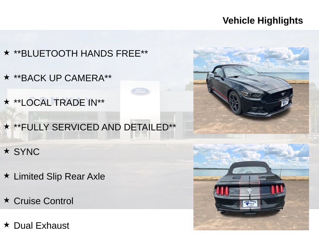 Used 2015 Ford Mustang Convertible w/ Equipment Group 051A RWD image 6