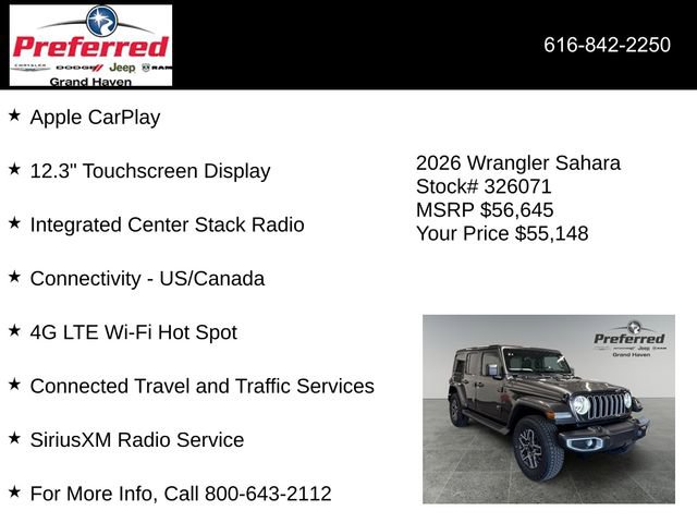 New 2026 Jeep Wrangler Unlimited Sahara AWD/4WD image 33