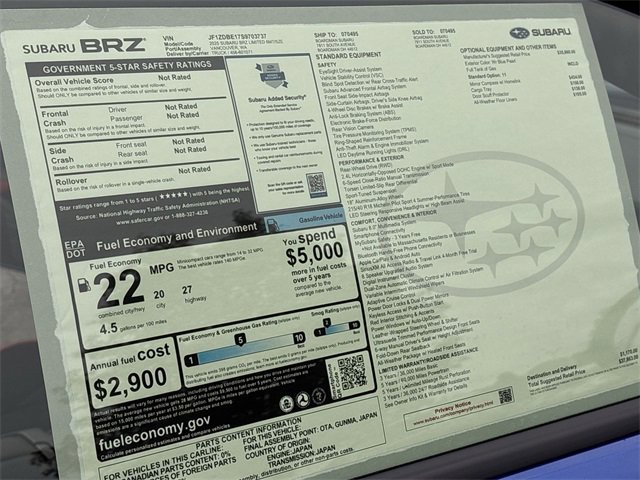 New 2025 Subaru BRZ Limited image 29