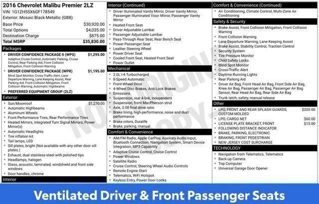 Used 2016 Chevrolet Malibu Premier w/ Driver Confidence Package II FWD image 42