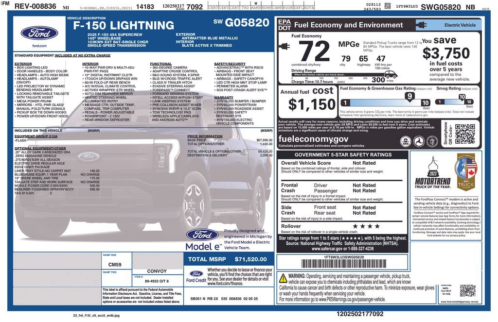 Used 2025 Ford F150 Lightning Flash AWD/4WD image 31