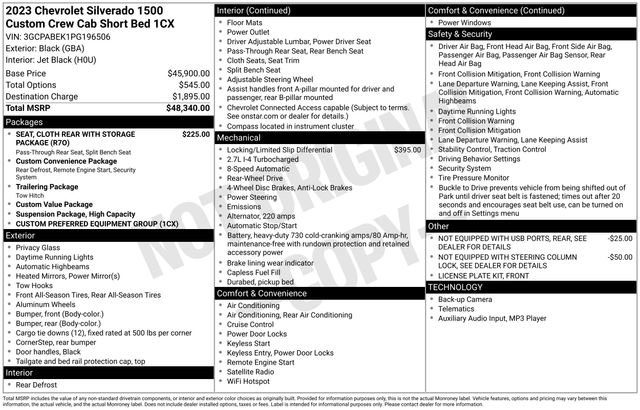 Used 2023 Chevrolet Silverado 1500 Custom RWD image 33