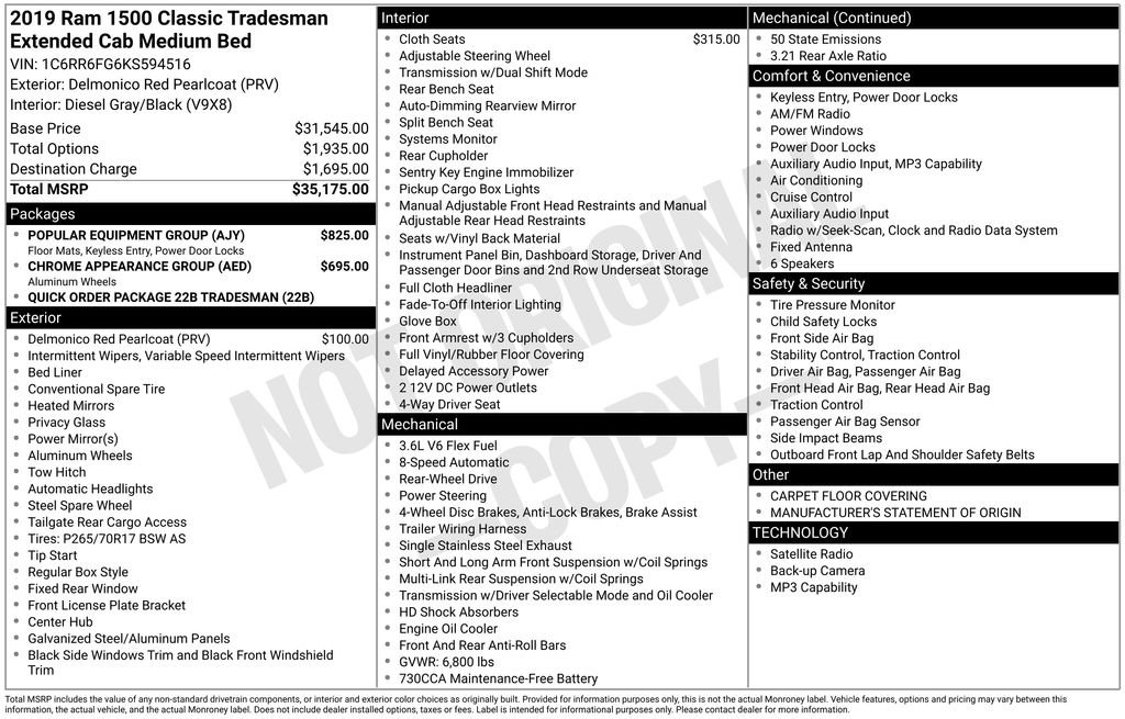 Used 2019 RAM 1500 Tradesman w/ Popular Equipment Group image 33