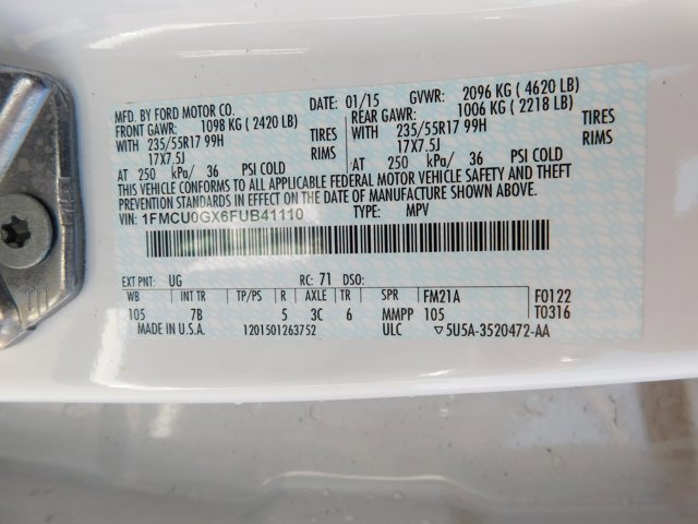 Used 2015 Ford Escape SE w/ Equipment Group 201A image 15