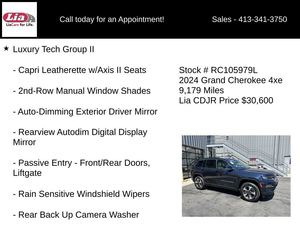 Used 2024 Jeep Grand Cherokee Limited 4xe w/ Luxury Tech Group II AWD/4WD image 11