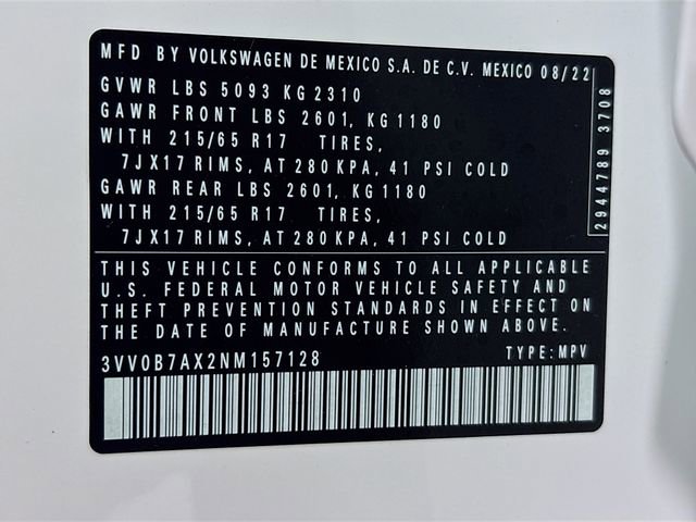 Used 2022 Volkswagen Tiguan S w/ Driver Assistance Package image 33