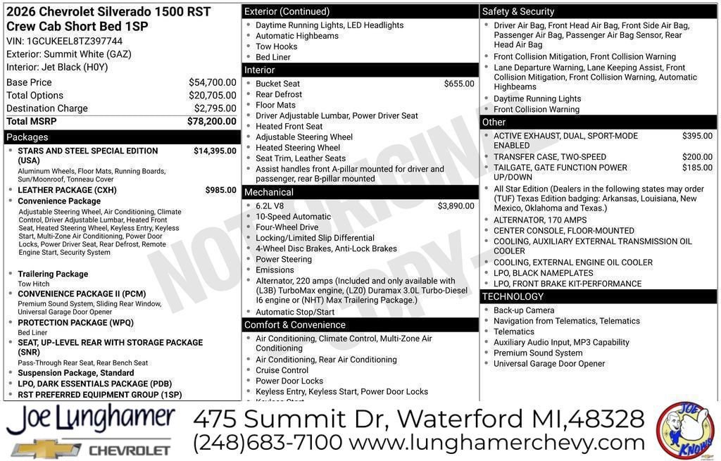 New 2026 Chevrolet Silverado 1500 RST AWD/4WD image 29