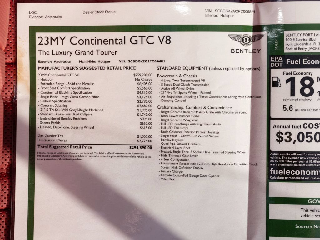 Certified 2023 Bentley Continental GT V8 AWD/4WD image 64