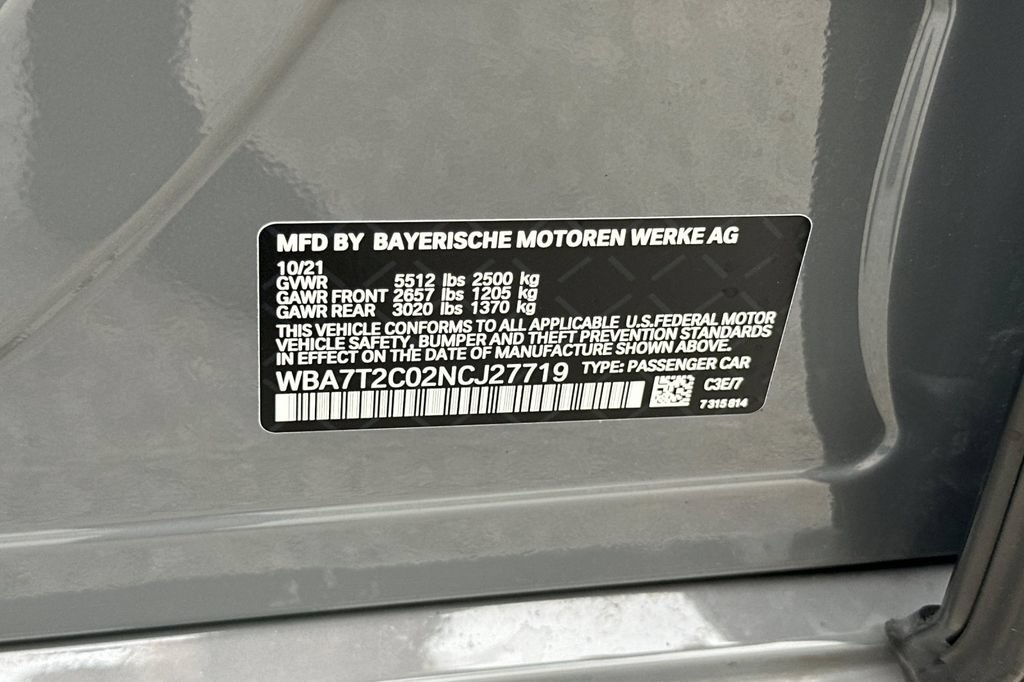 Used 2022 BMW 740i w/ M Sport Package RWD image 34