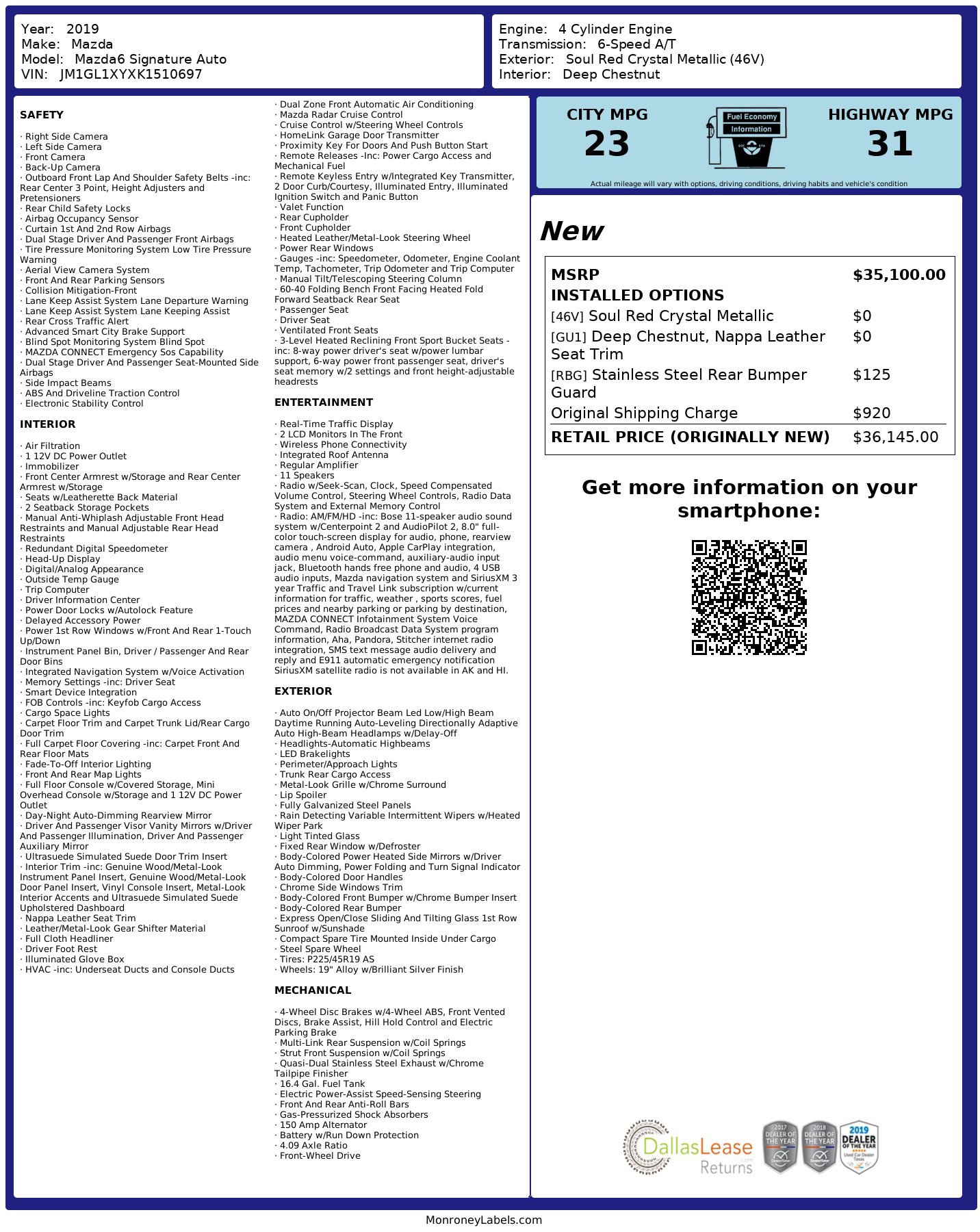 Used 2019 MAZDA MAZDA6 Signature image 3