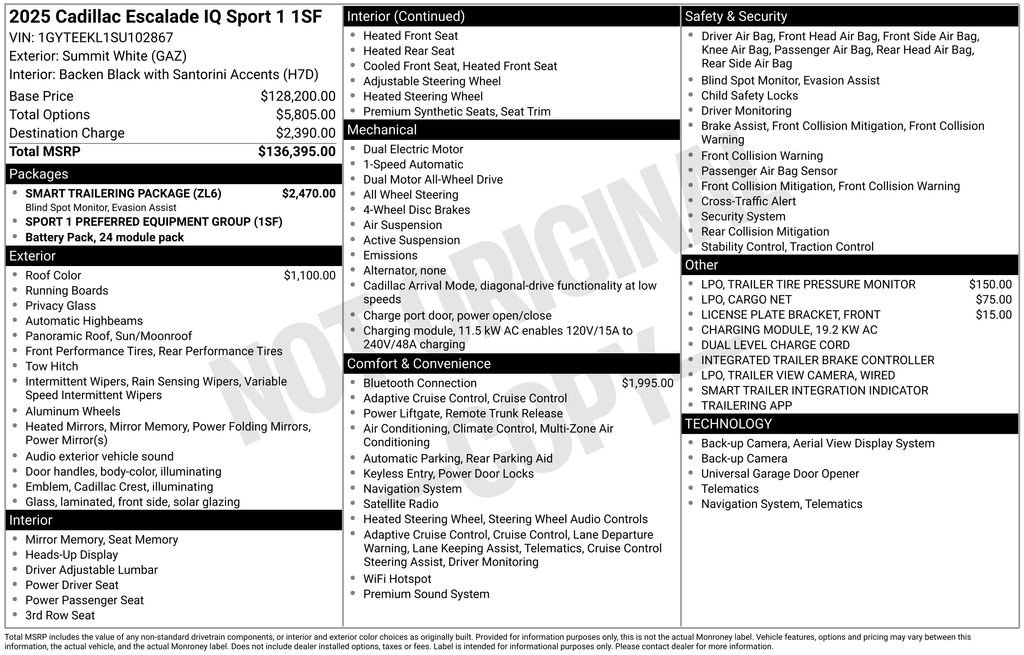 Used 2025 Cadillac Escalade IQ Sport 1 w/ Smart Trailering package image 50