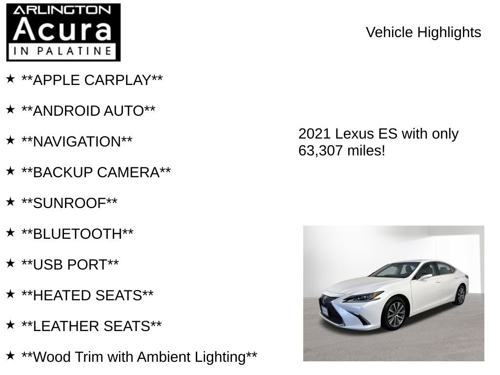 Used 2021 Lexus ES 300h w/ Premium Package image 7