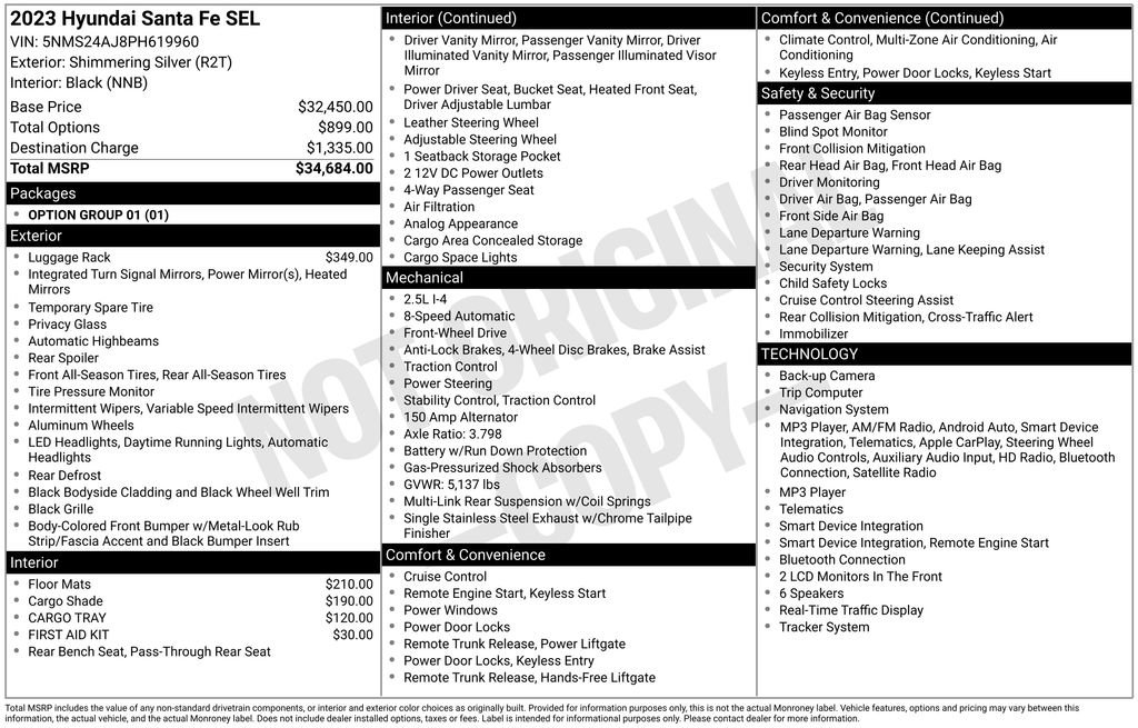 Certified 2023 Hyundai Santa Fe SEL FWD image 5