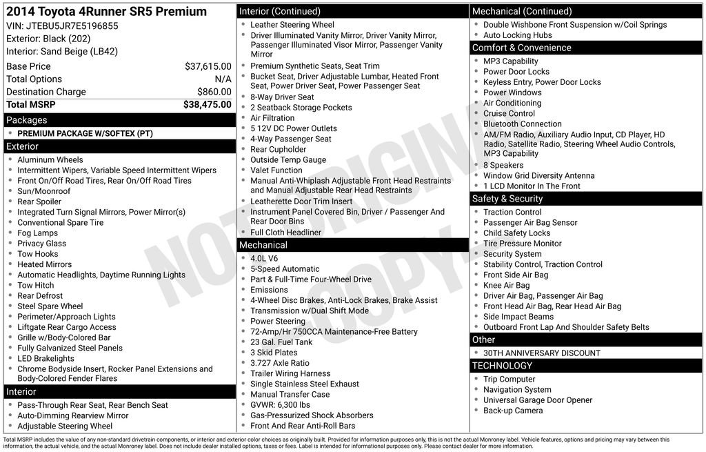 Used 2014 Toyota 4Runner SR5 Premium image 32