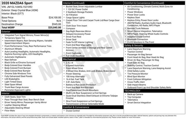 Used 2020 MAZDA MAZDA6 Sport video 2