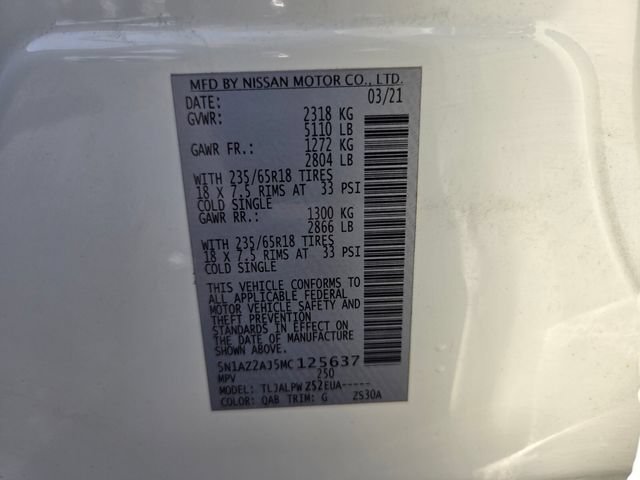 Used 2021 Nissan Murano S w/ Cargo Package FWD image 19