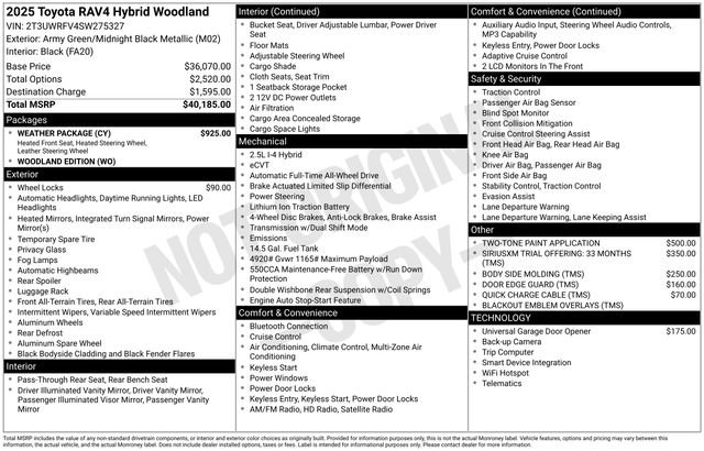 Used 2025 Toyota RAV4 Woodland Edition w/ Weather Package AWD/4WD image 33