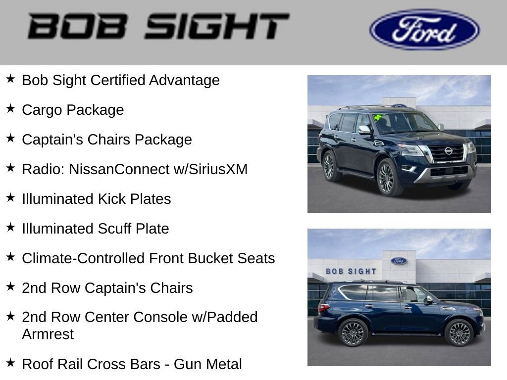 Used 2024 Nissan Armada Platinum w/ Captain's Chairs Package AWD/4WD video 3