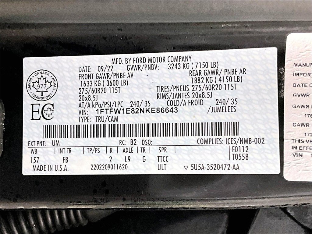 Used 2022 Ford F150 XLT w/ Equipment Group 302A High image 35