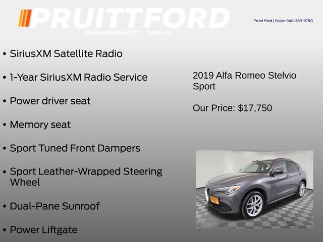 Used 2019 Alfa Romeo Stelvio Sport w/ Quick Order Package 22K Sport RWD image 25