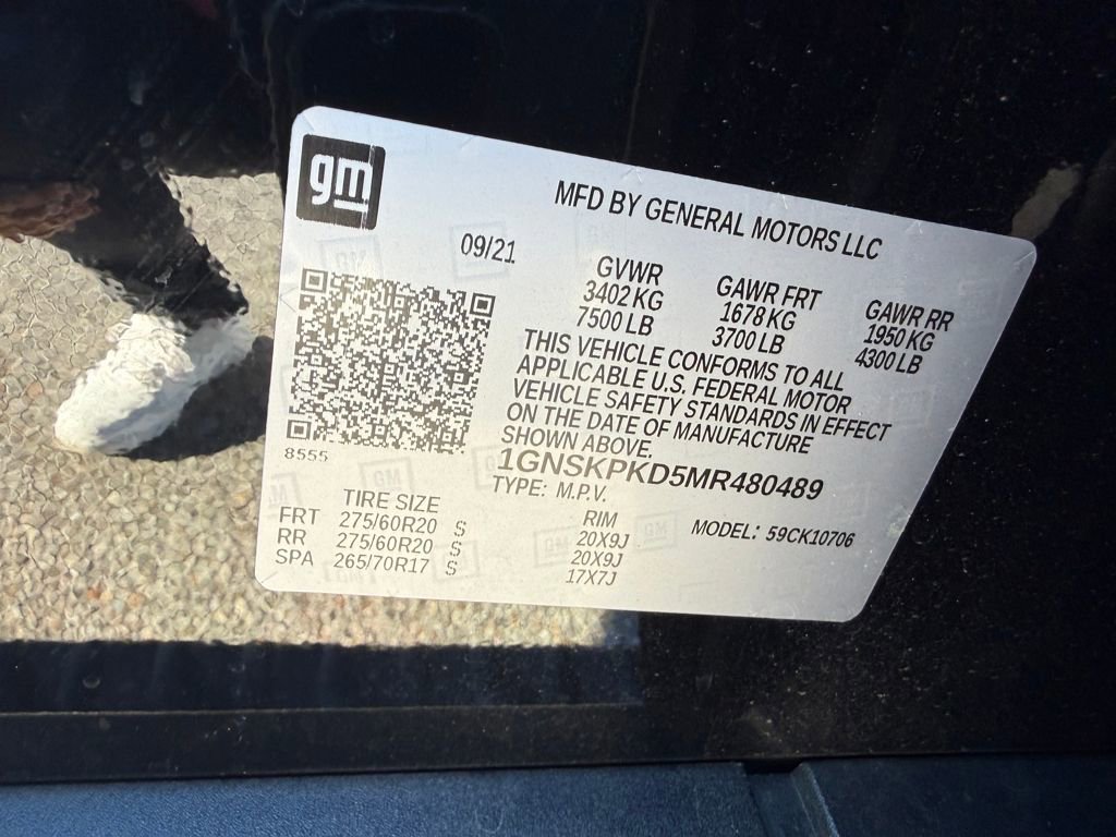 Used 2021 Chevrolet Tahoe Z71 w/ Rear Media and Nav Package image 19