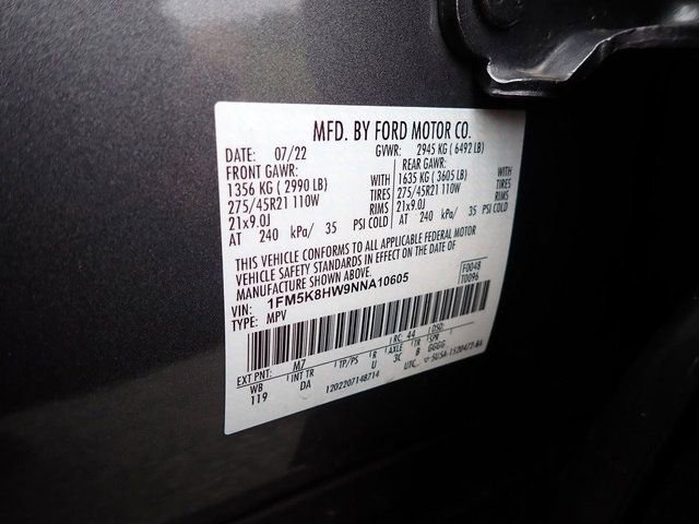 Used 2022 Ford Explorer Platinum w/ Technology Package AWD/4WD image 24